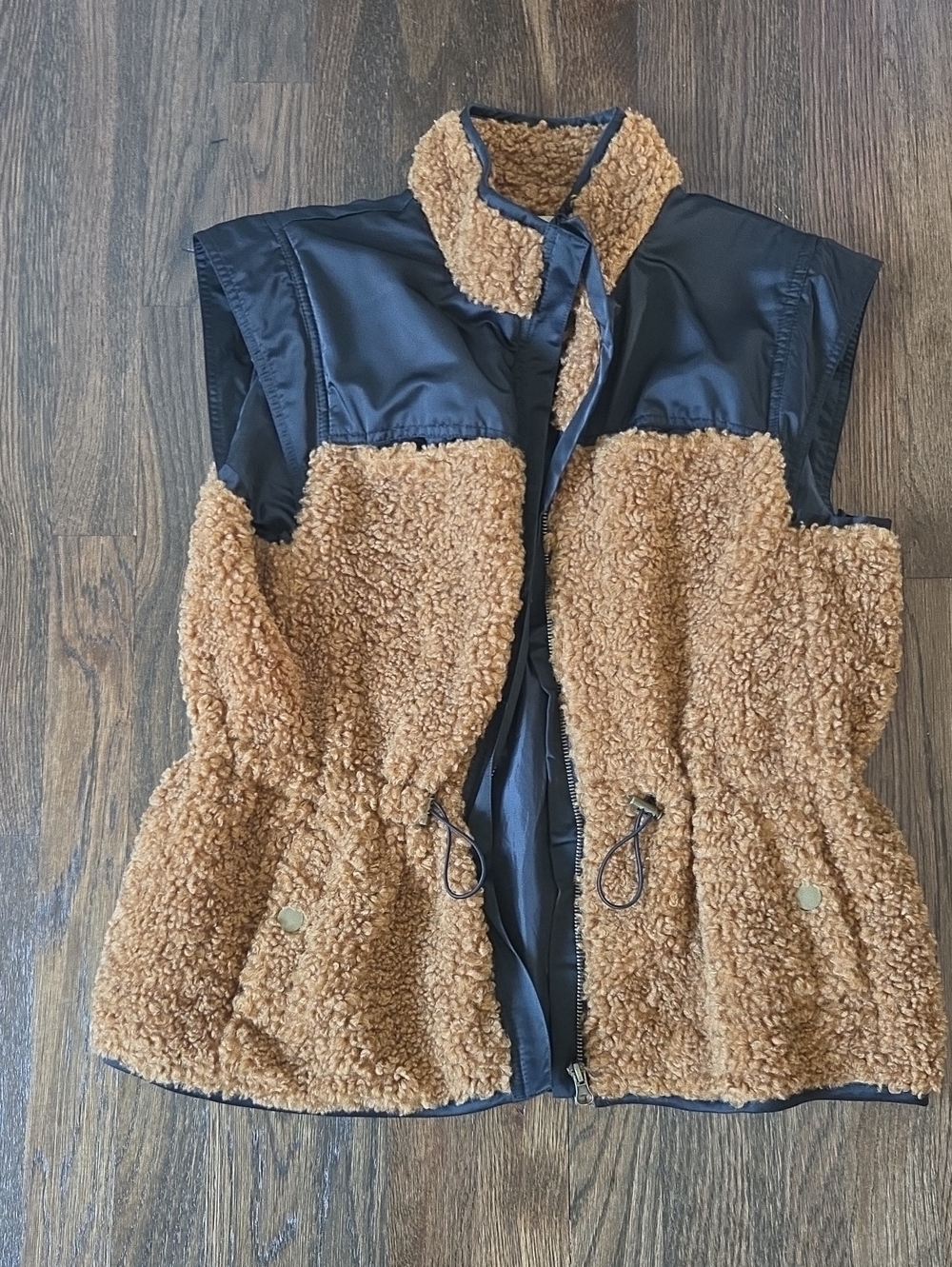 Democracy Women’s Fleece Sherpa Vest - Brown